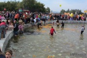 A group of people in Izhevsk go bobbing for oranges when a flashmob goes wrong.