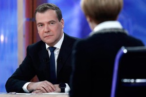 Dmitry Medvedev during the interview